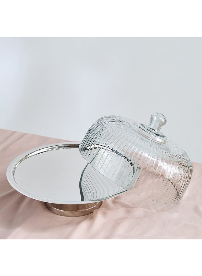 Home Box Glass Cake Stand with Dome - Image 2